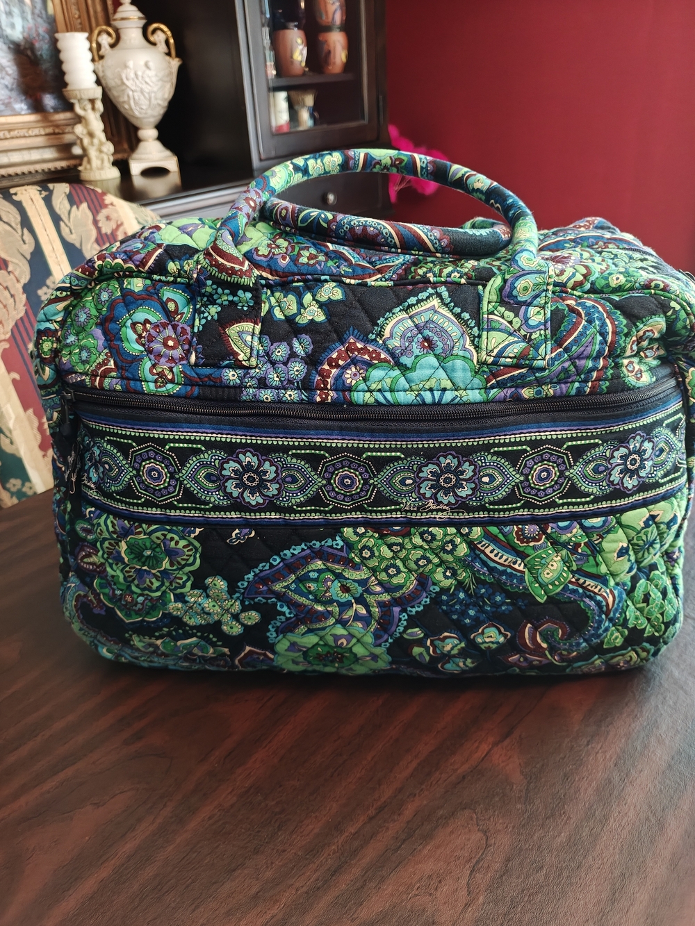 3 Piece Vera Bradley Blue Rhapsody Paisley Duffle Bags And Shoulder Bag - Picture 3 of 16